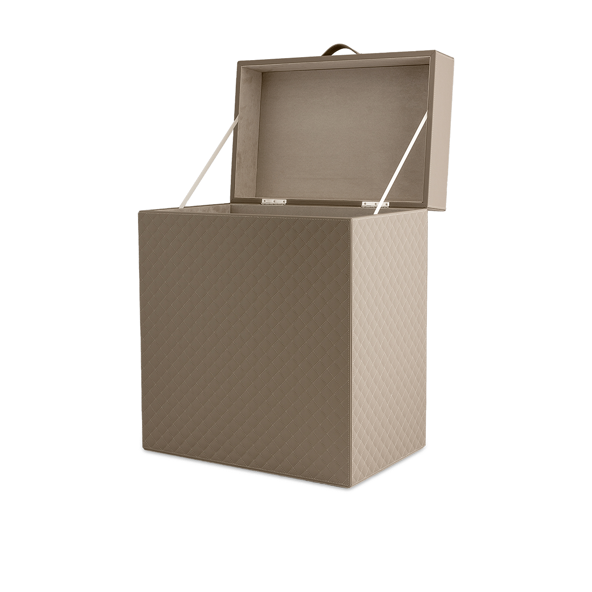 Tressed Taupe Laundry Basket With Lid