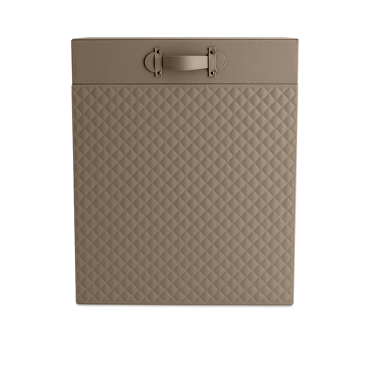 Tressed Taupe Laundry Basket With Lid