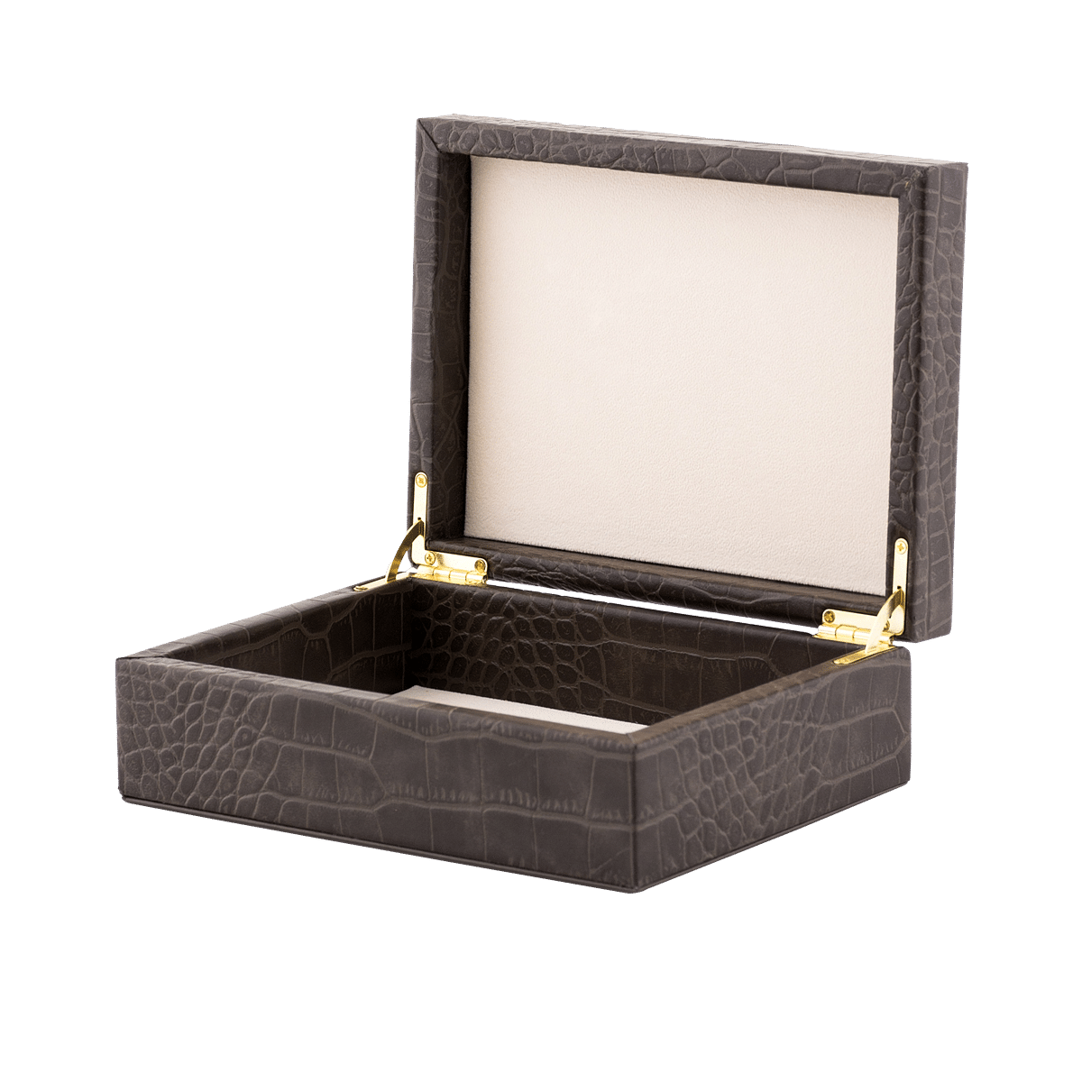 Exotique Brown Leather Utility Box 8