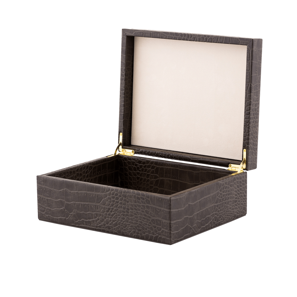 Exotique Brown Leather Utility Box 10