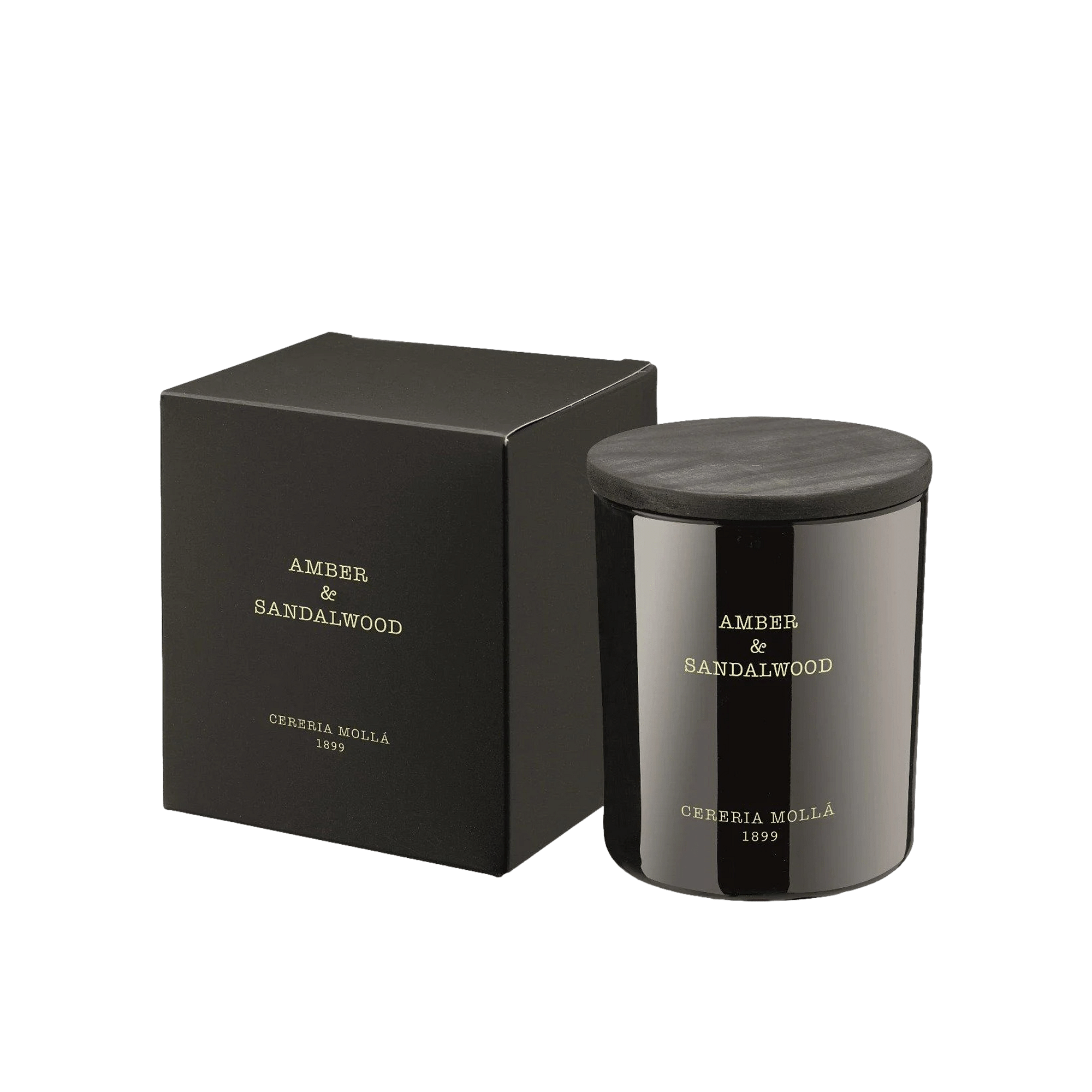 Amber & Sandalwood Scented Candle