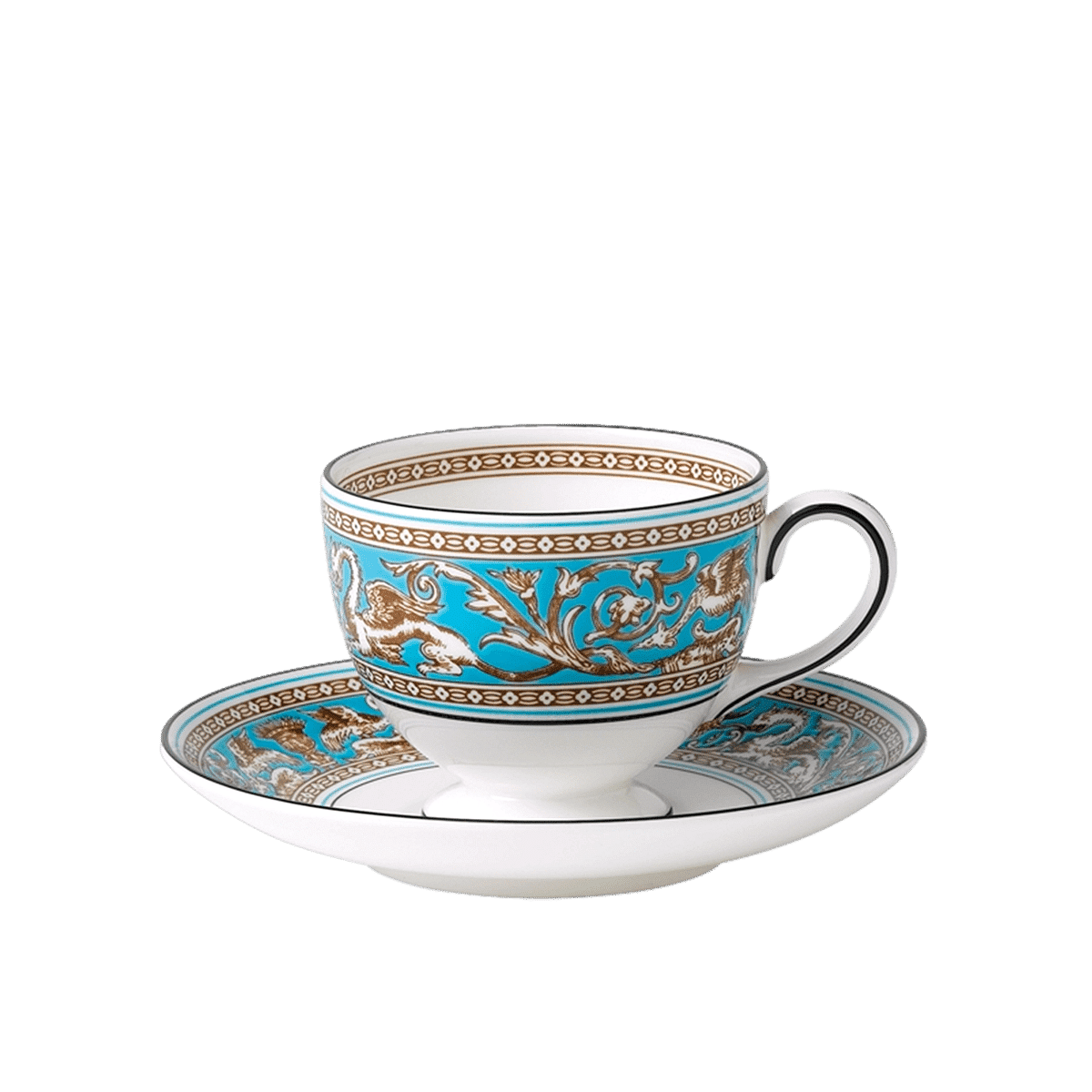 Florentine Turquoise Tea Cup & Saucer