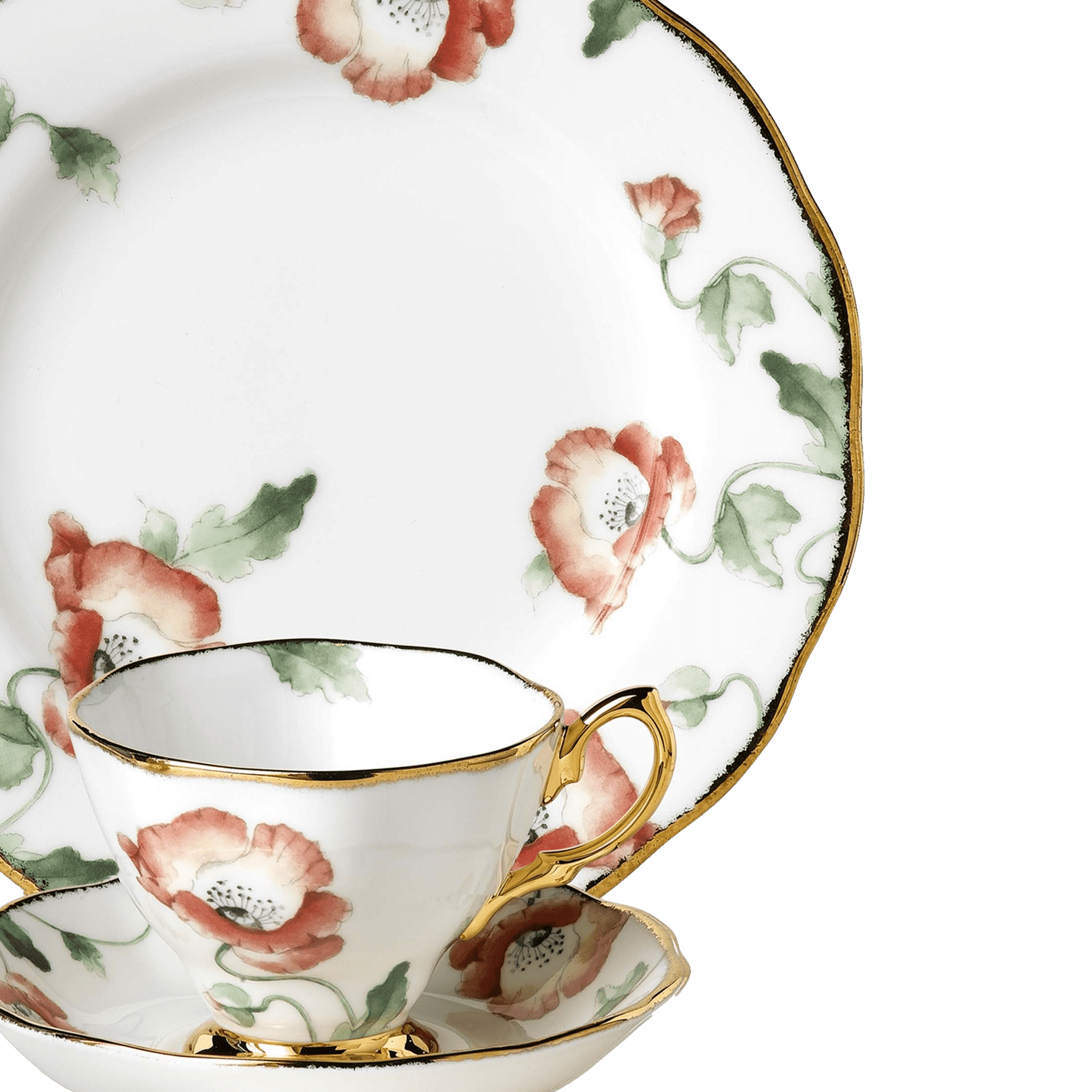 Poppy Tea Cup & Saucer
