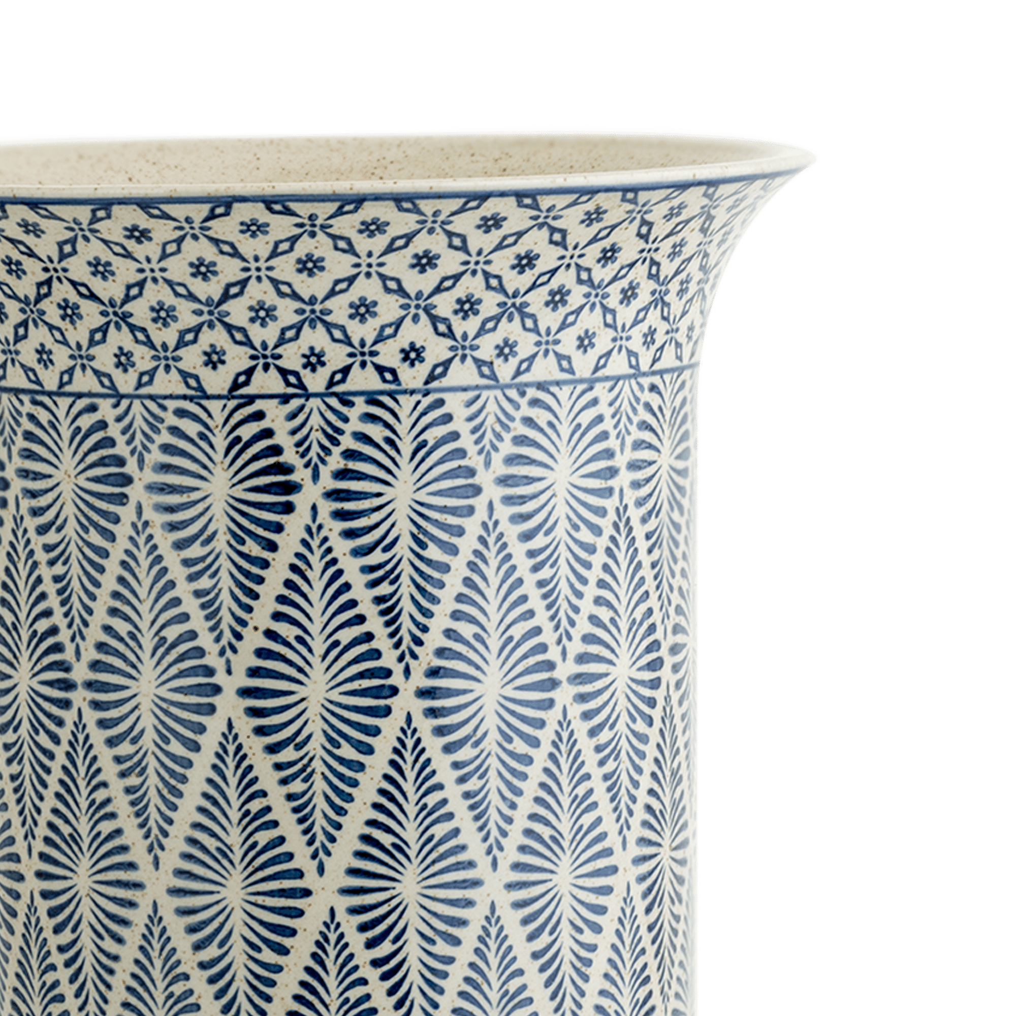 Rhombic Blue Ceramic Vase