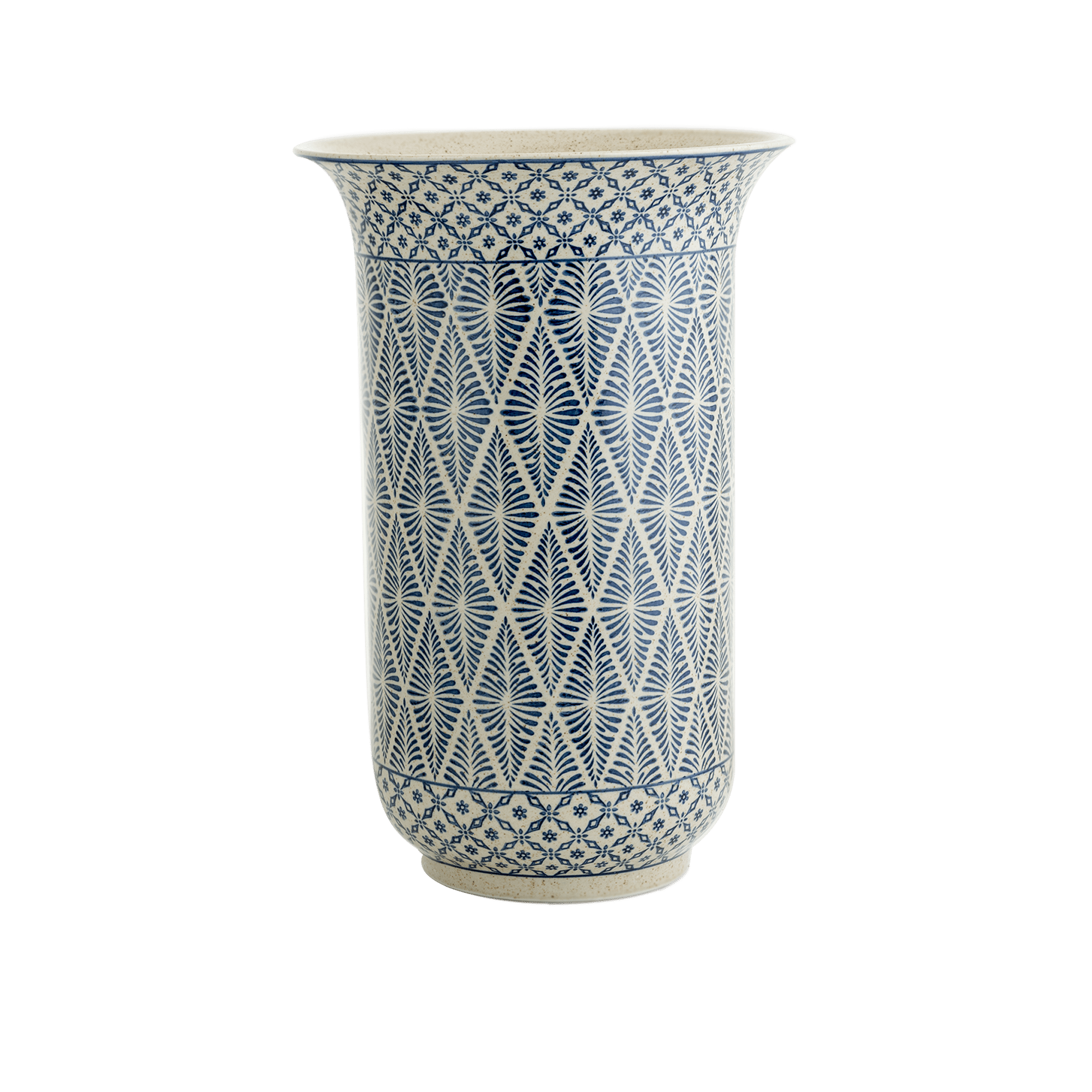 Rhombic Blue Ceramic Vase