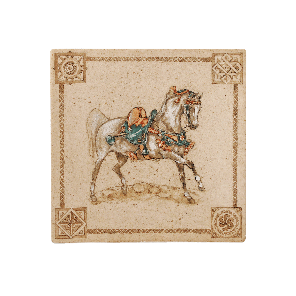 Chevaux Du Vent Square Plate