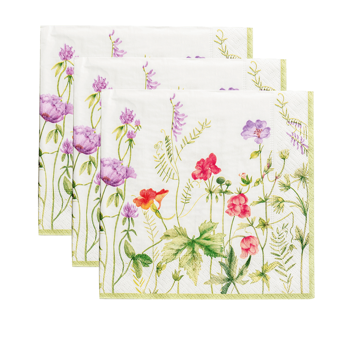 French Floral Cocktail Napkin