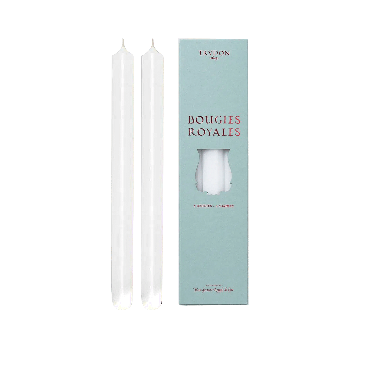 White Madeleine S/6 Taper Candles