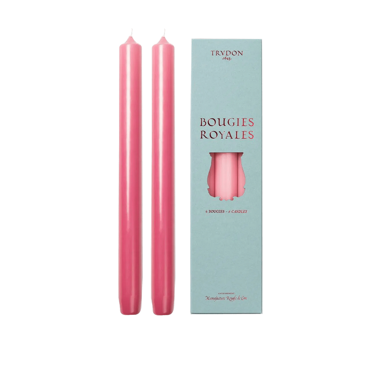 Pink Madeleine S/6 Taper Candles