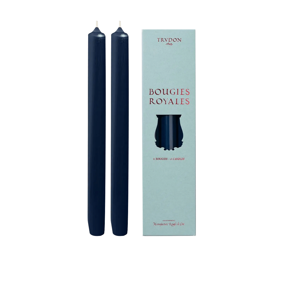 Dark Blue Madeleine S/6 Taper Candles