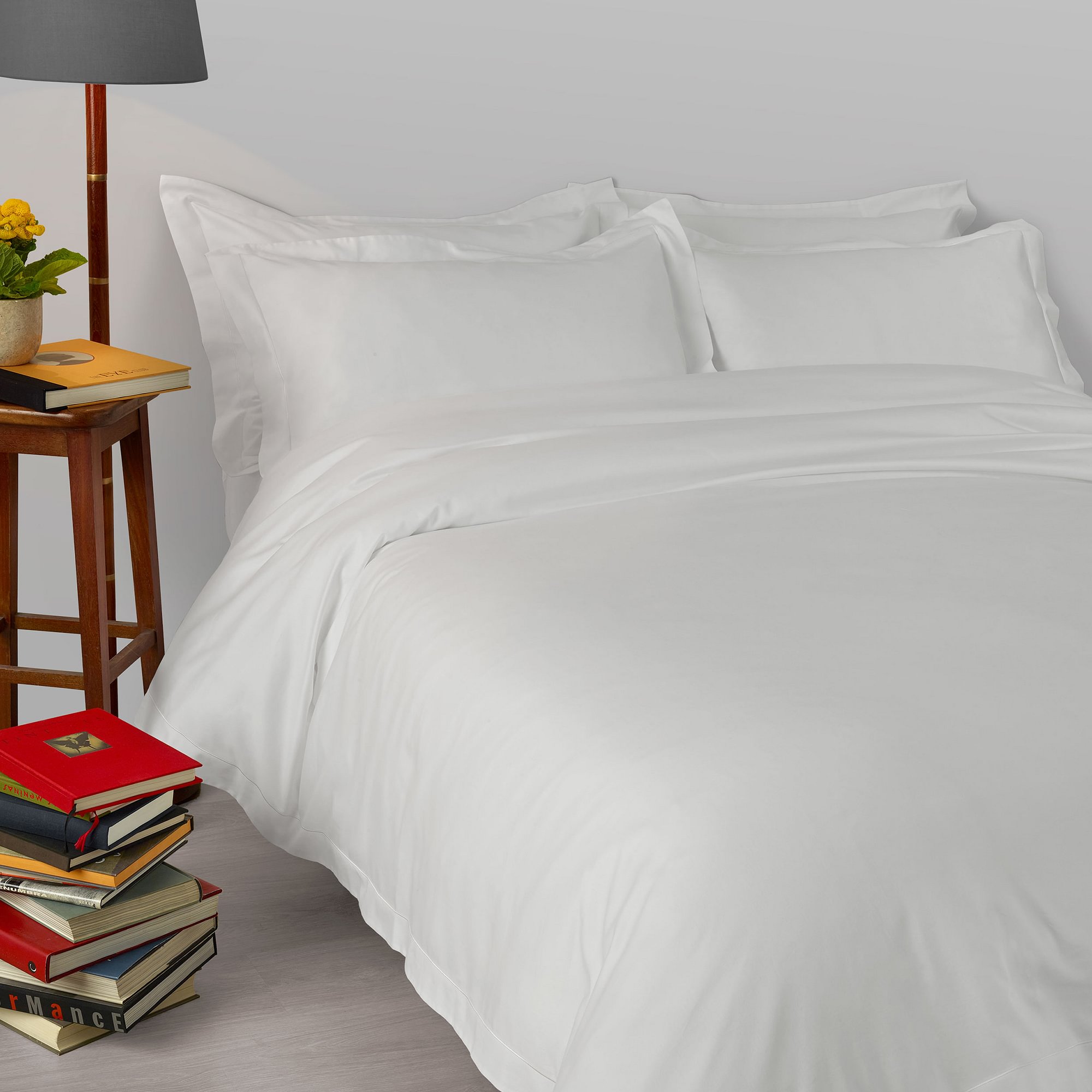 SUAVE FITTED SHEET PALE GREY 430TC