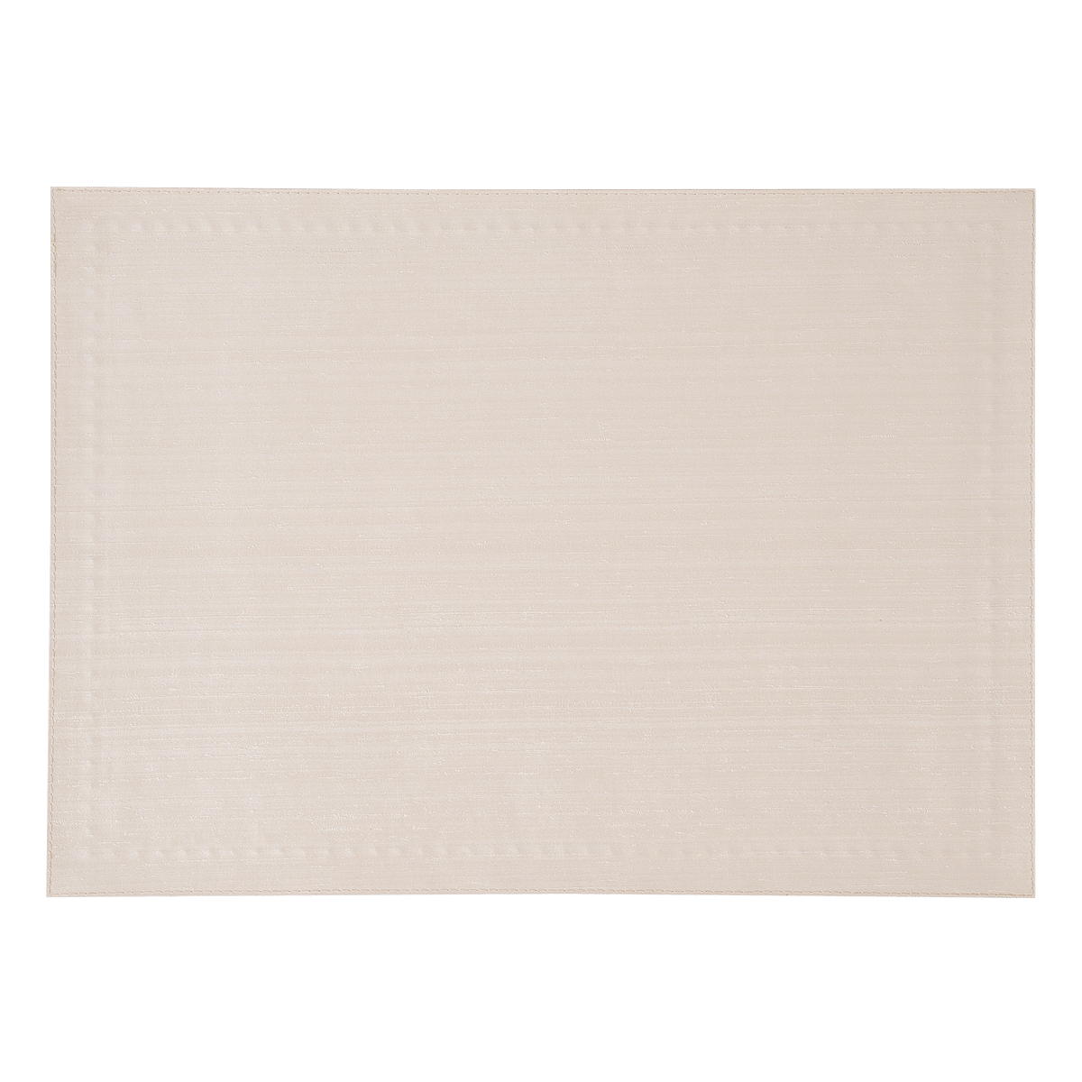 Silk Rectangle Placemat With Line Dot Embroidery-Taupe