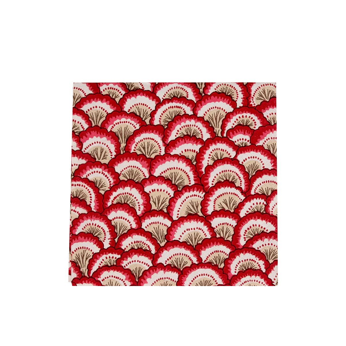 Pontchartrain Scallop Cocktail Napkin - Red