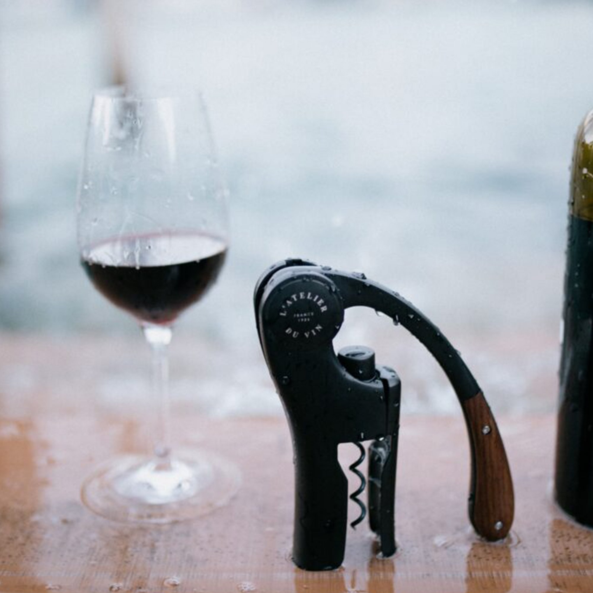 Oeno Motion Wood & Black Lever Corkscrew