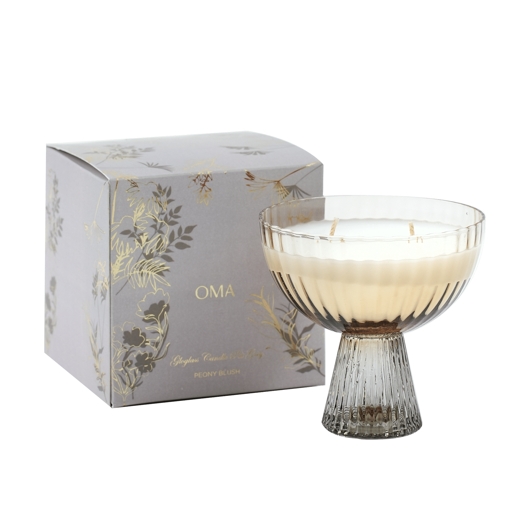 Gloglass Candle Pot Grey