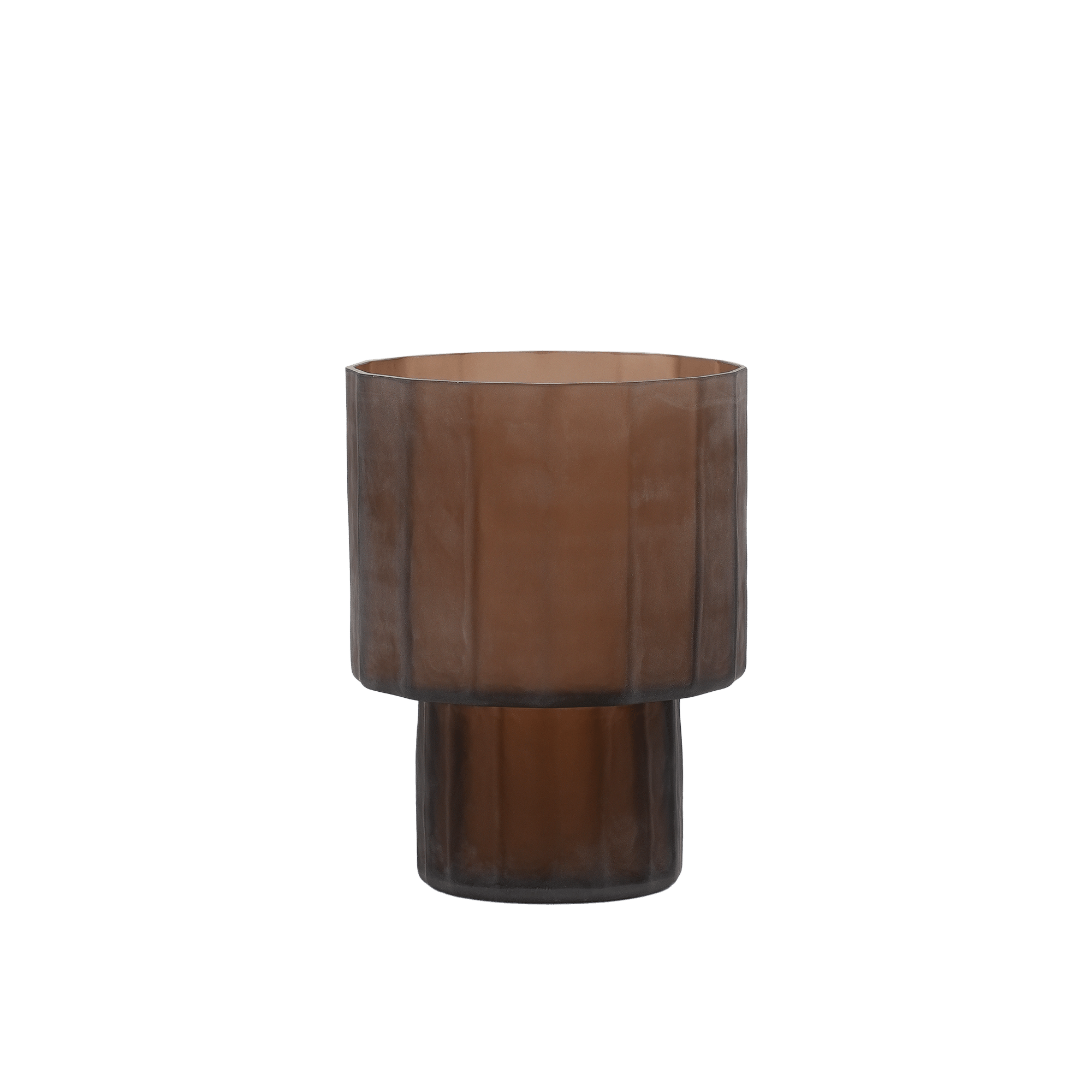Glacia vase Brown