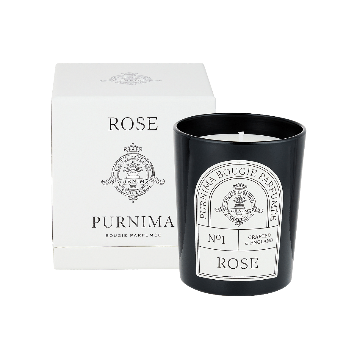 Rose scented candle with lid 190gm