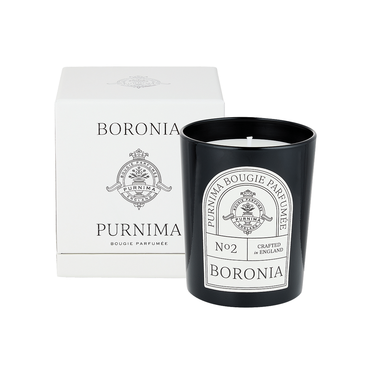 Boronia scented candle with lid 190gm