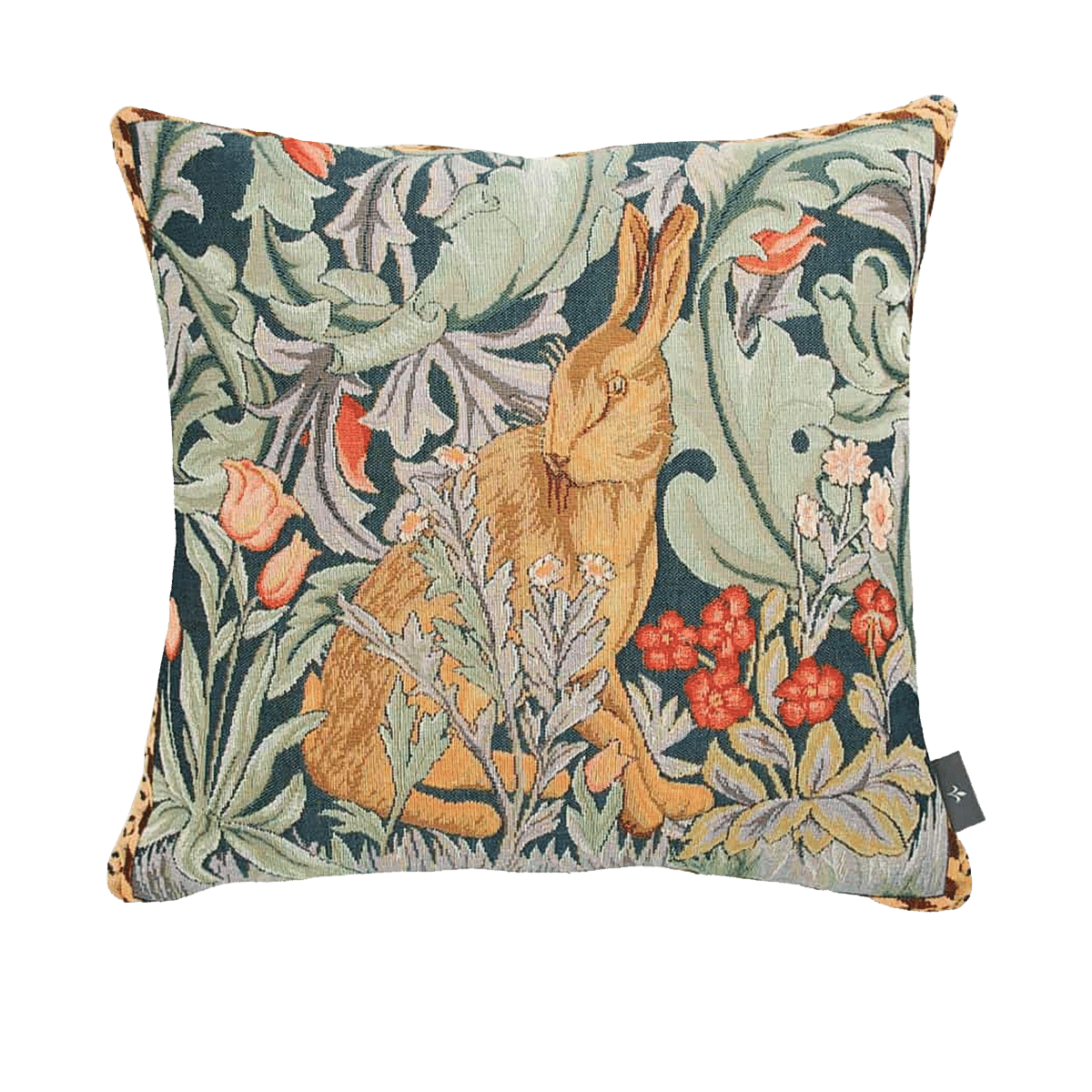 William Morris inspired Rabbit cushion cover