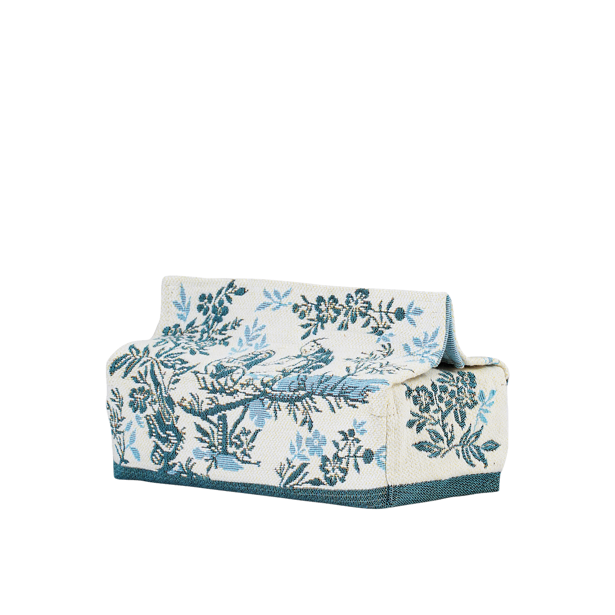 Tissue box The Chinese in the wheelbarrow Blue