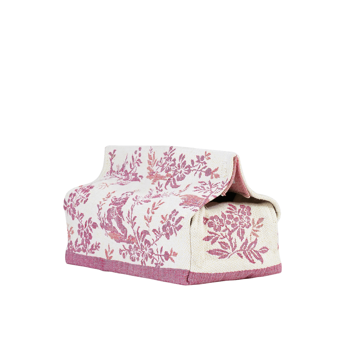 Tissue box The Chinese in the wheelbarrow Pink