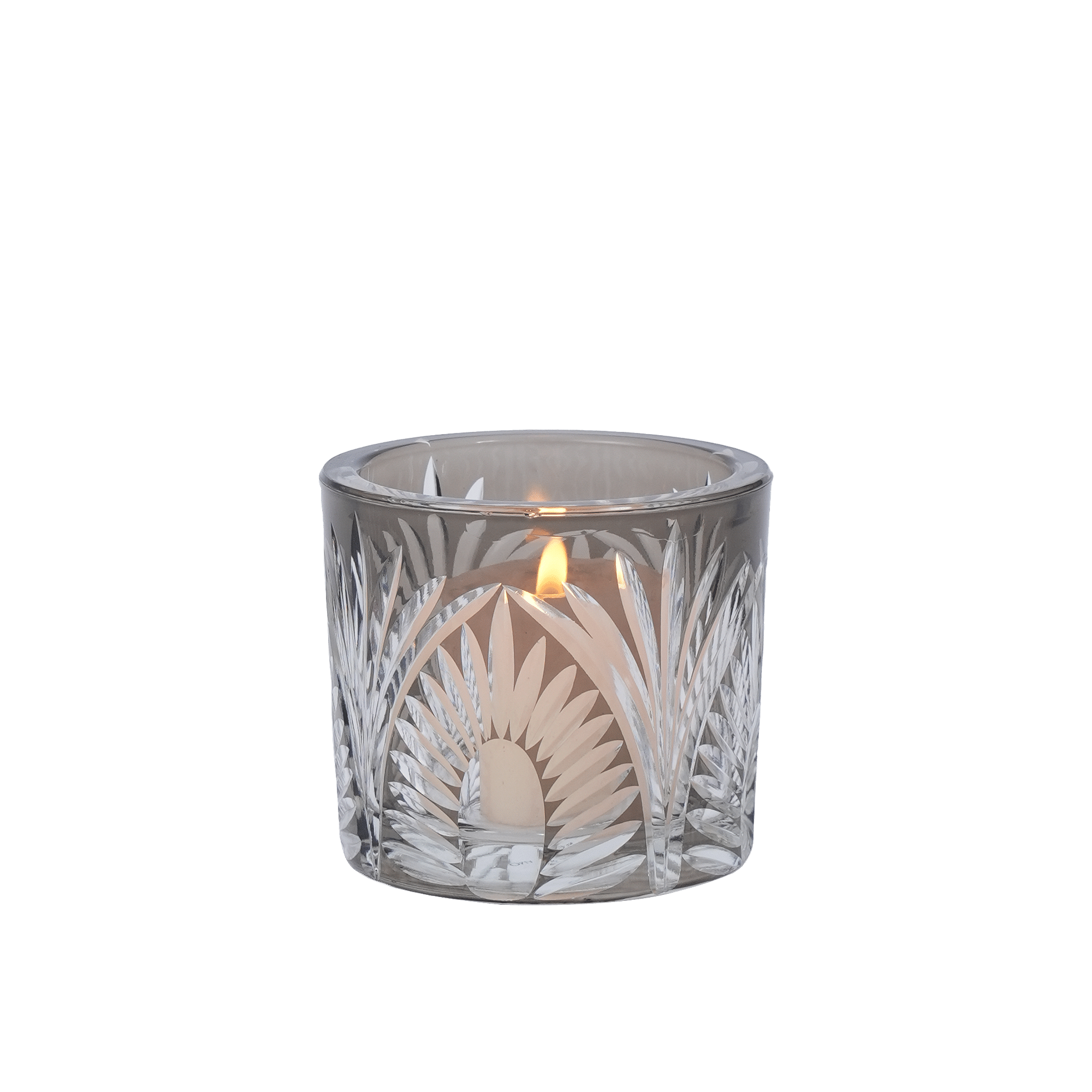 Glostra T-Light Holder  Smoke