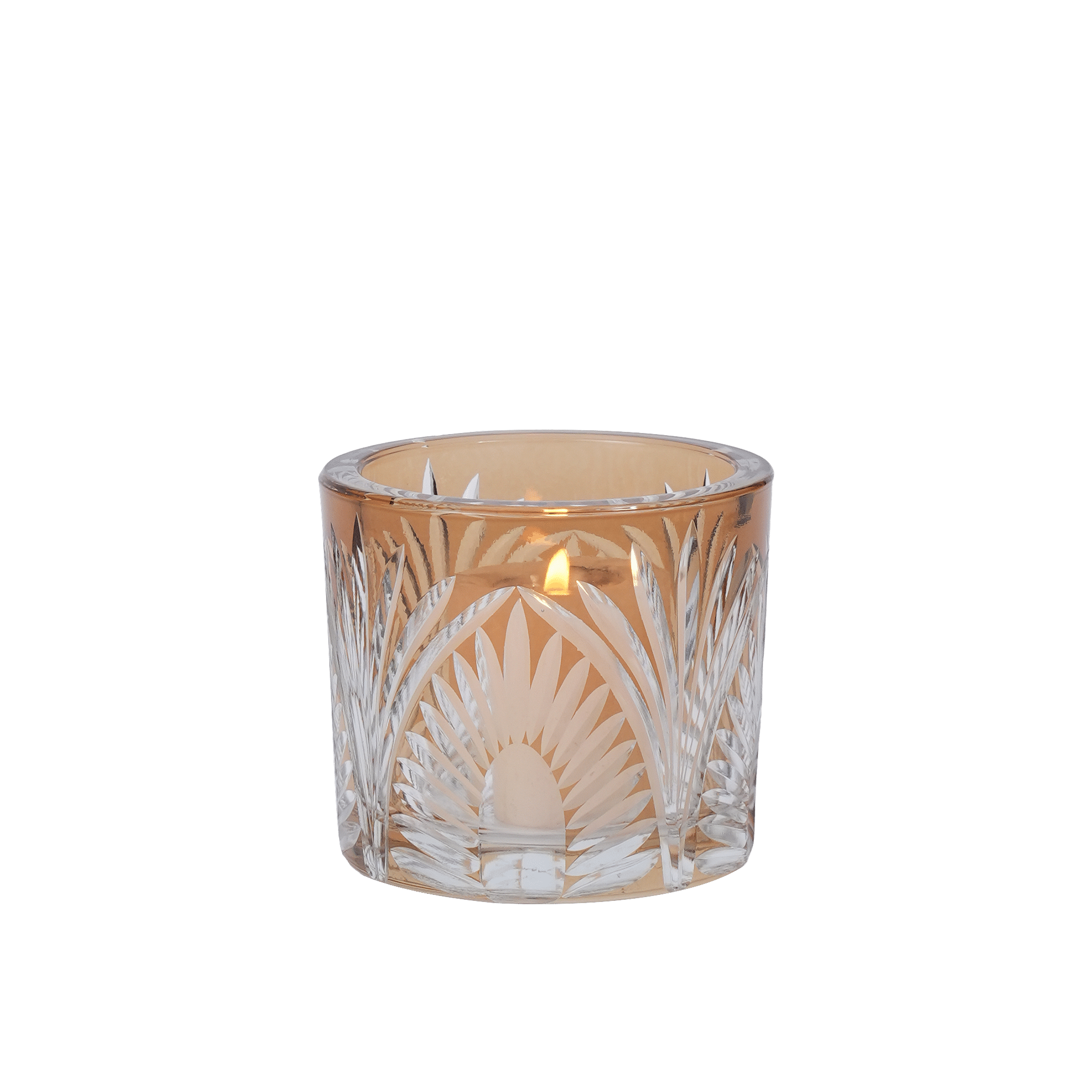 Glostra T-Light Holder Amber
