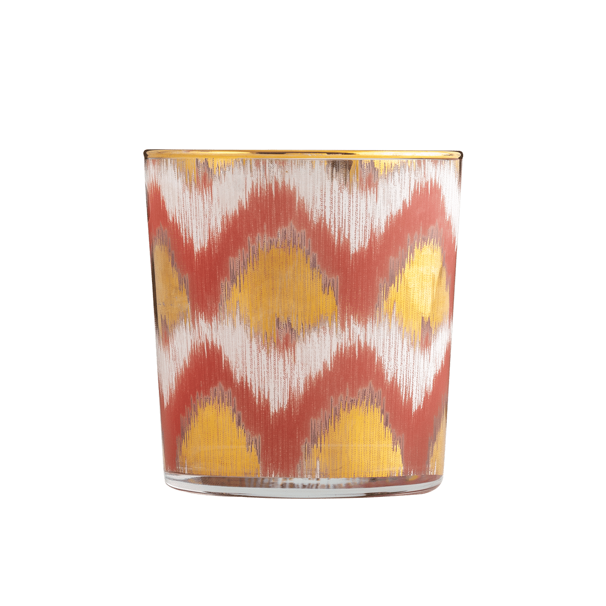Chevron T-Light Candle Holder Red