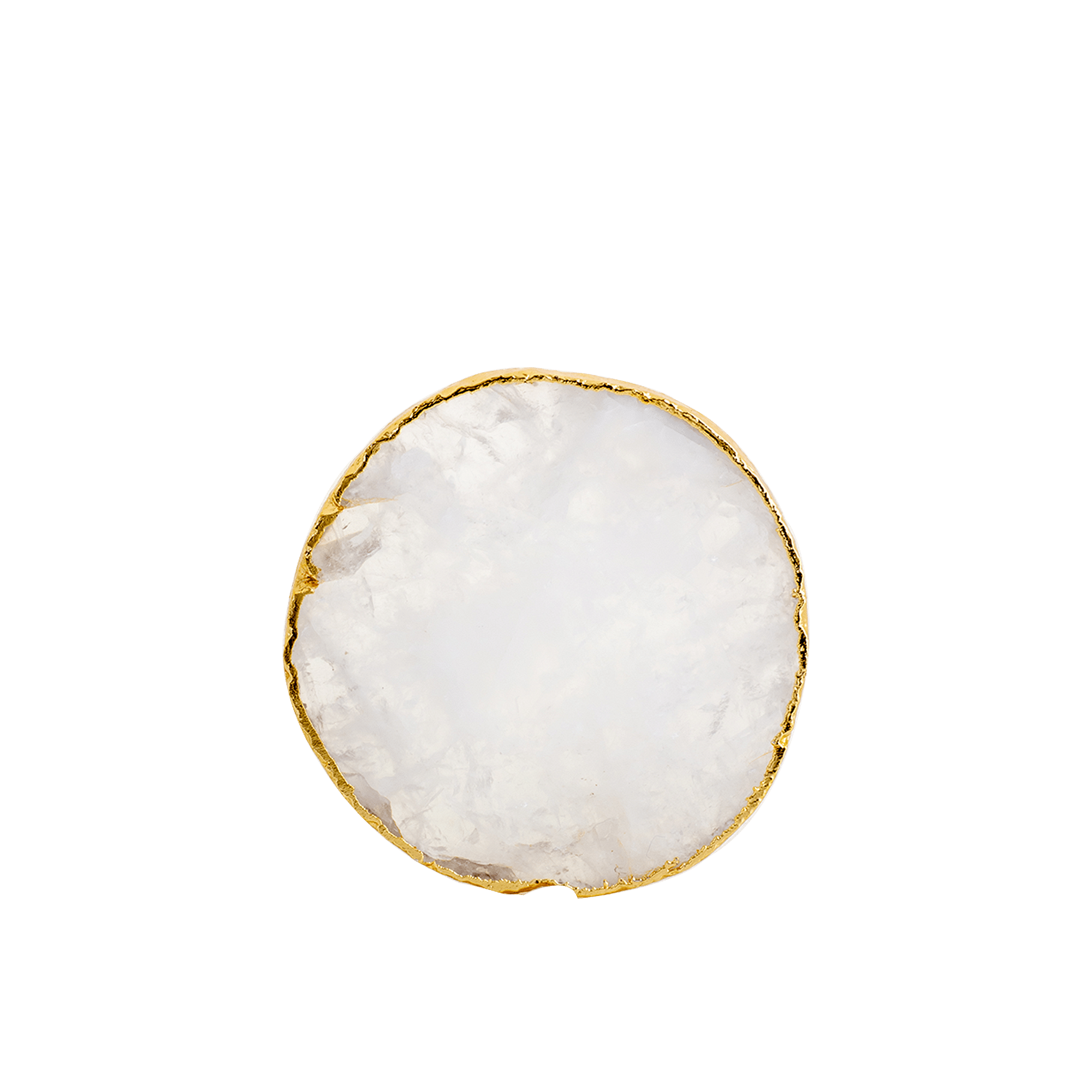 Coaster Set White Quartz & Gold