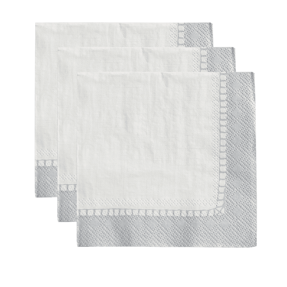 Linen Border Cocktail Napkin