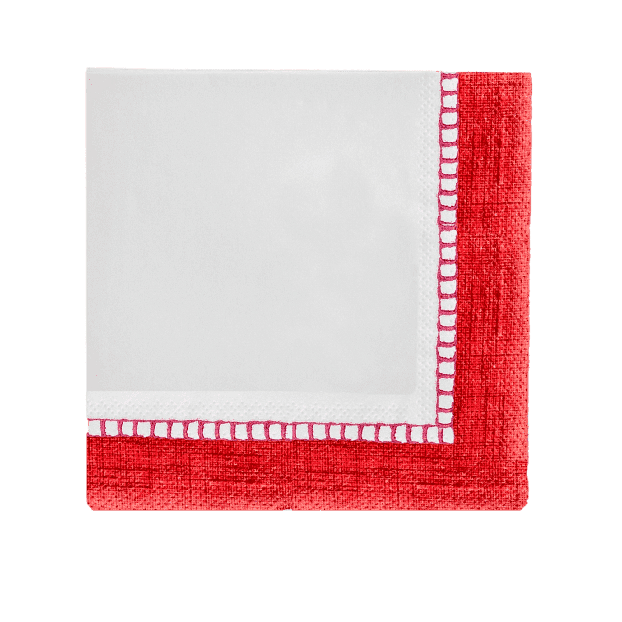 Linen Border Cocktail Napkin