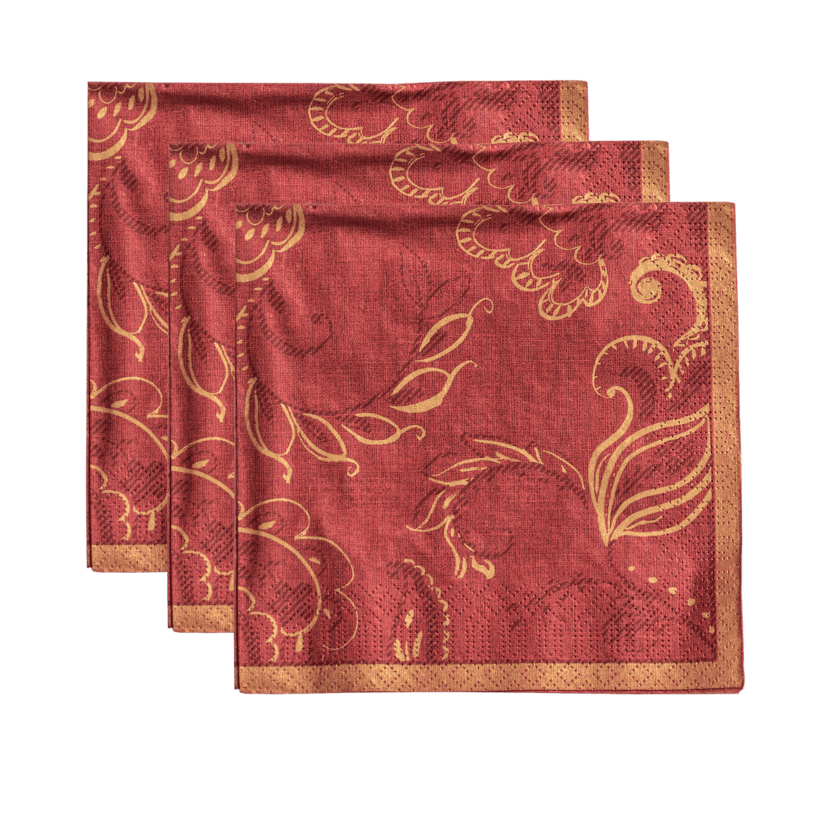 Golden Grace Bordeaux Lunch Napkin