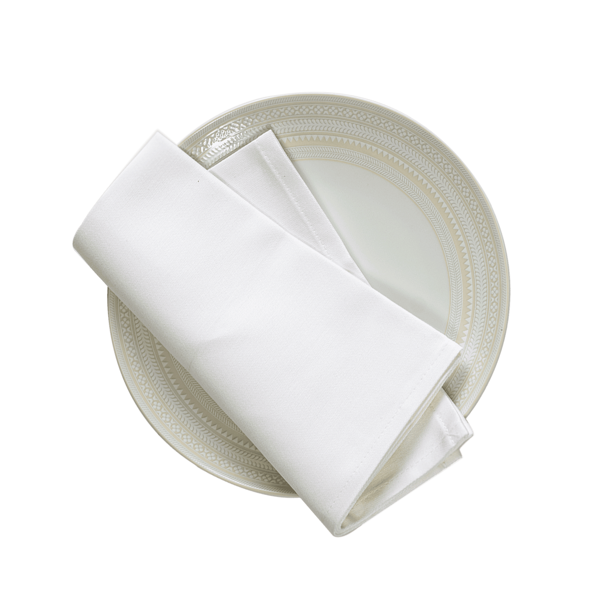 Plain Satin Confettis Blanc Napkin