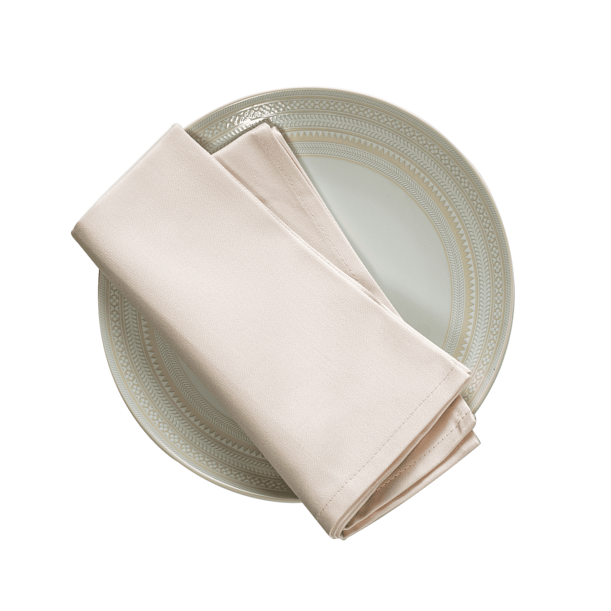 Plain Satin Confettis Blanc Casse Napkin