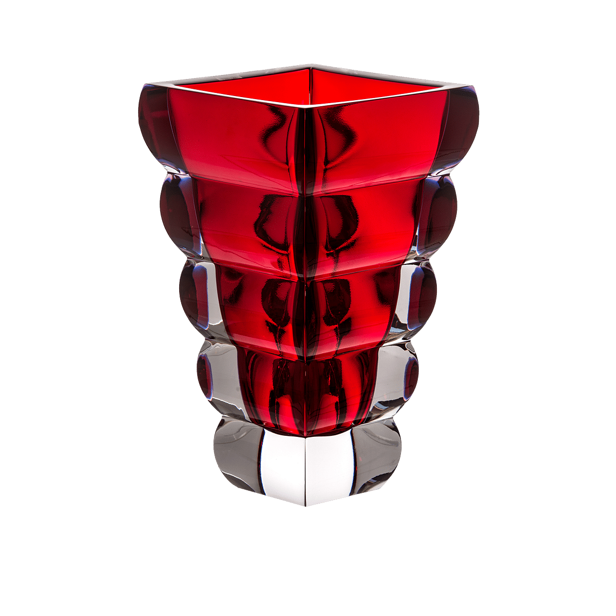 Adria Crystal Vase RED