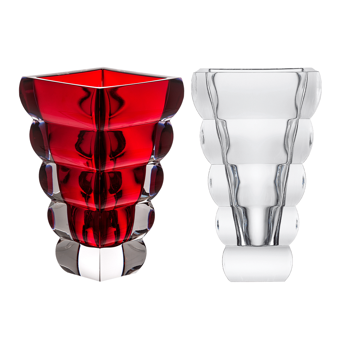 Adria Crystal Vase RED
