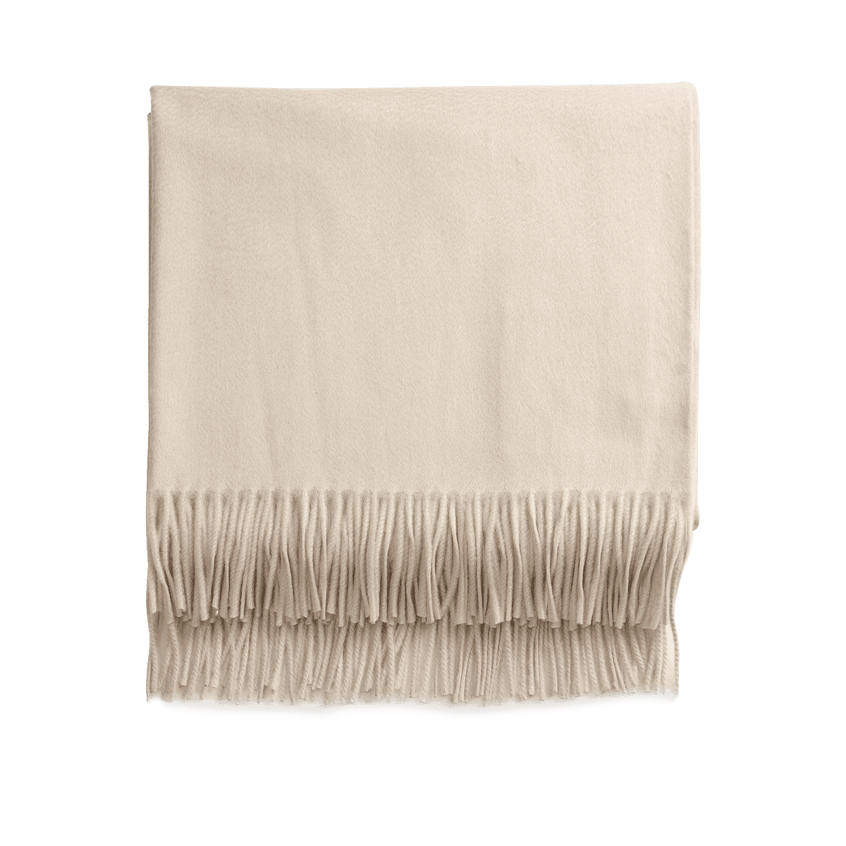 Arran Cream 100% Cashmere Throw Blanket