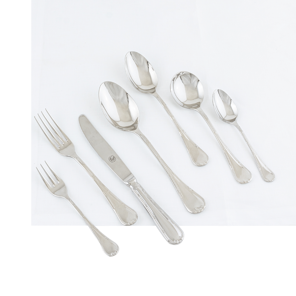 Rubans Silver Finish Serving Spoon