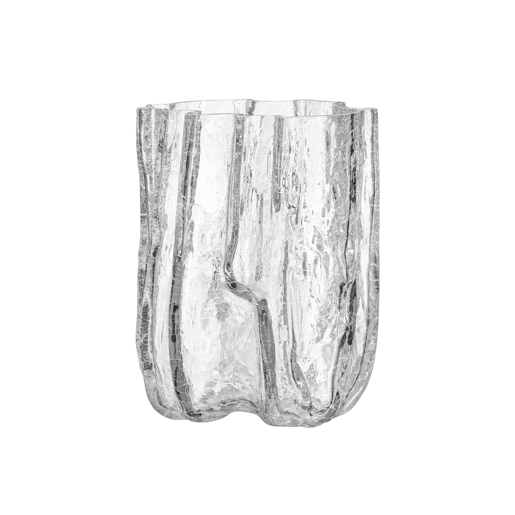 CRACKLE CLEAR VASE