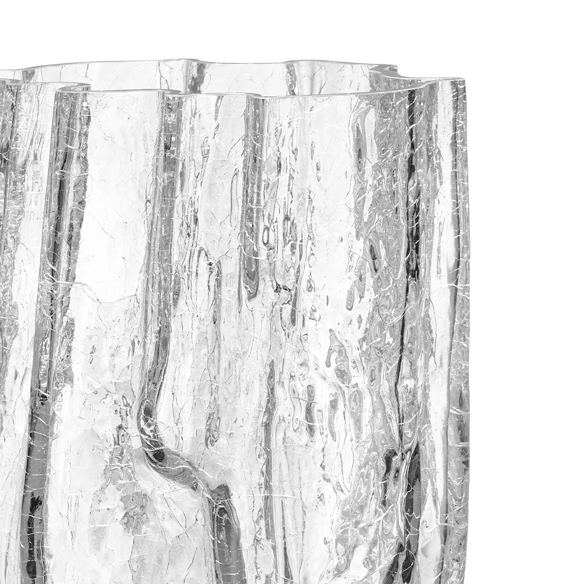 CRACKLE CLEAR VASE