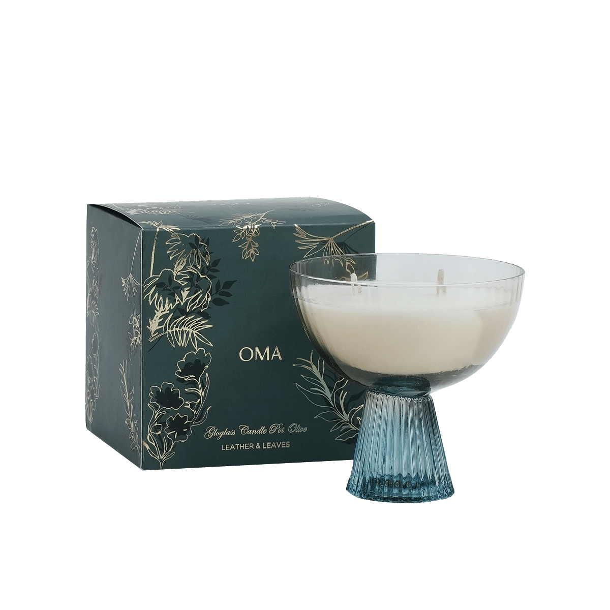 Gloglass Candle Pot Blue