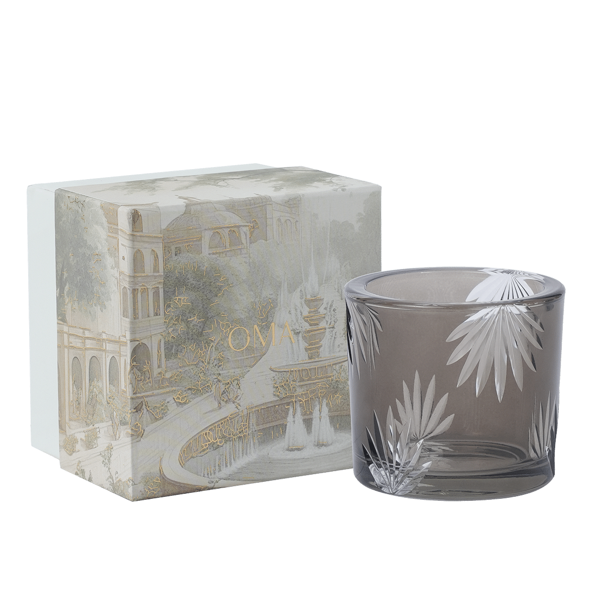 Glasstique T-Light Holder Smoke