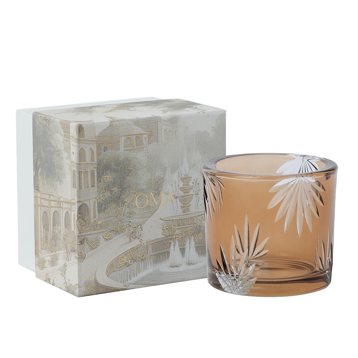 Glasstique T-Light Holder Amber